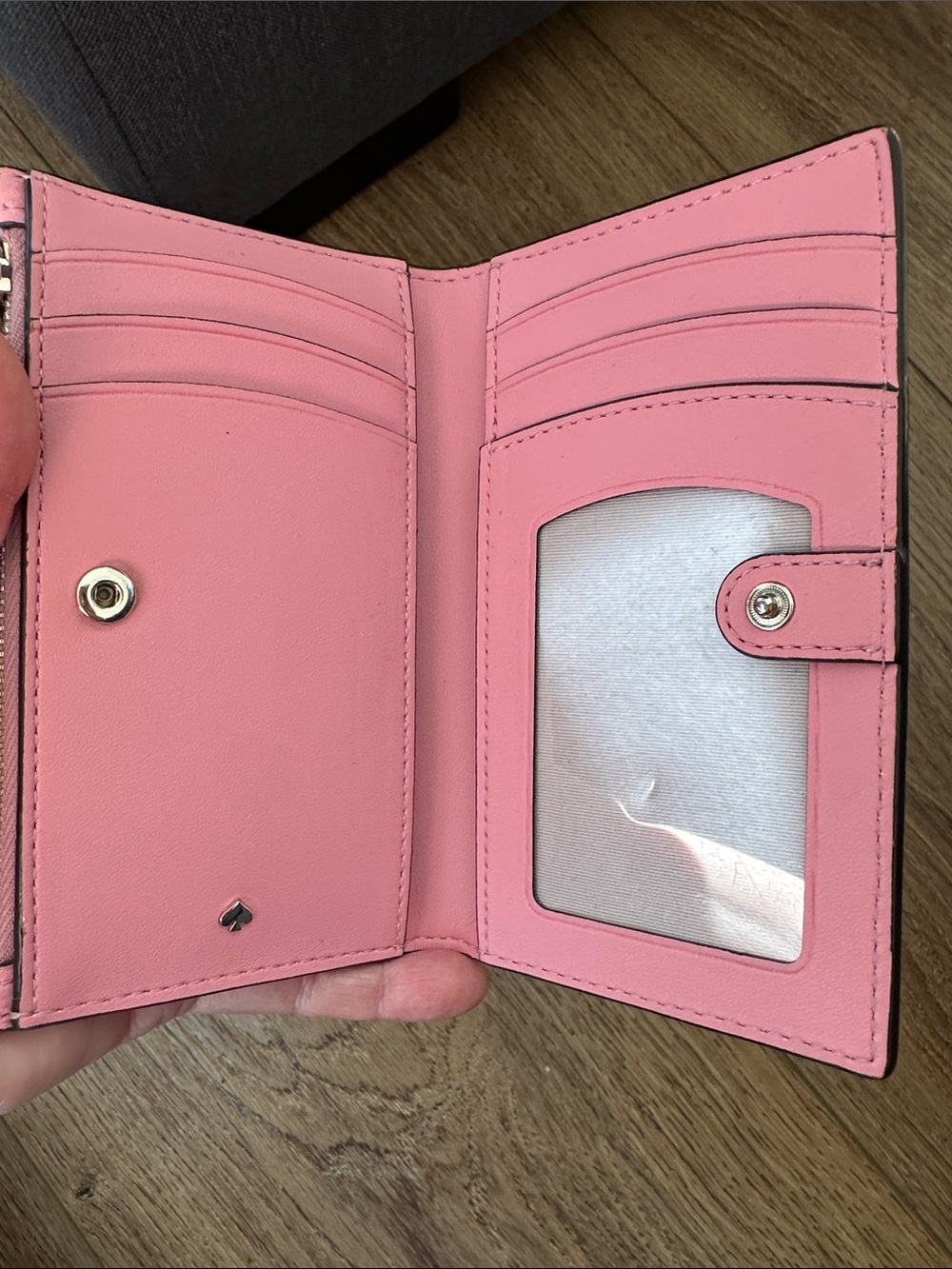 Kate Spade New York Bradley pebbled leather Wallet in Rococo Pink - Picture 4 of 6